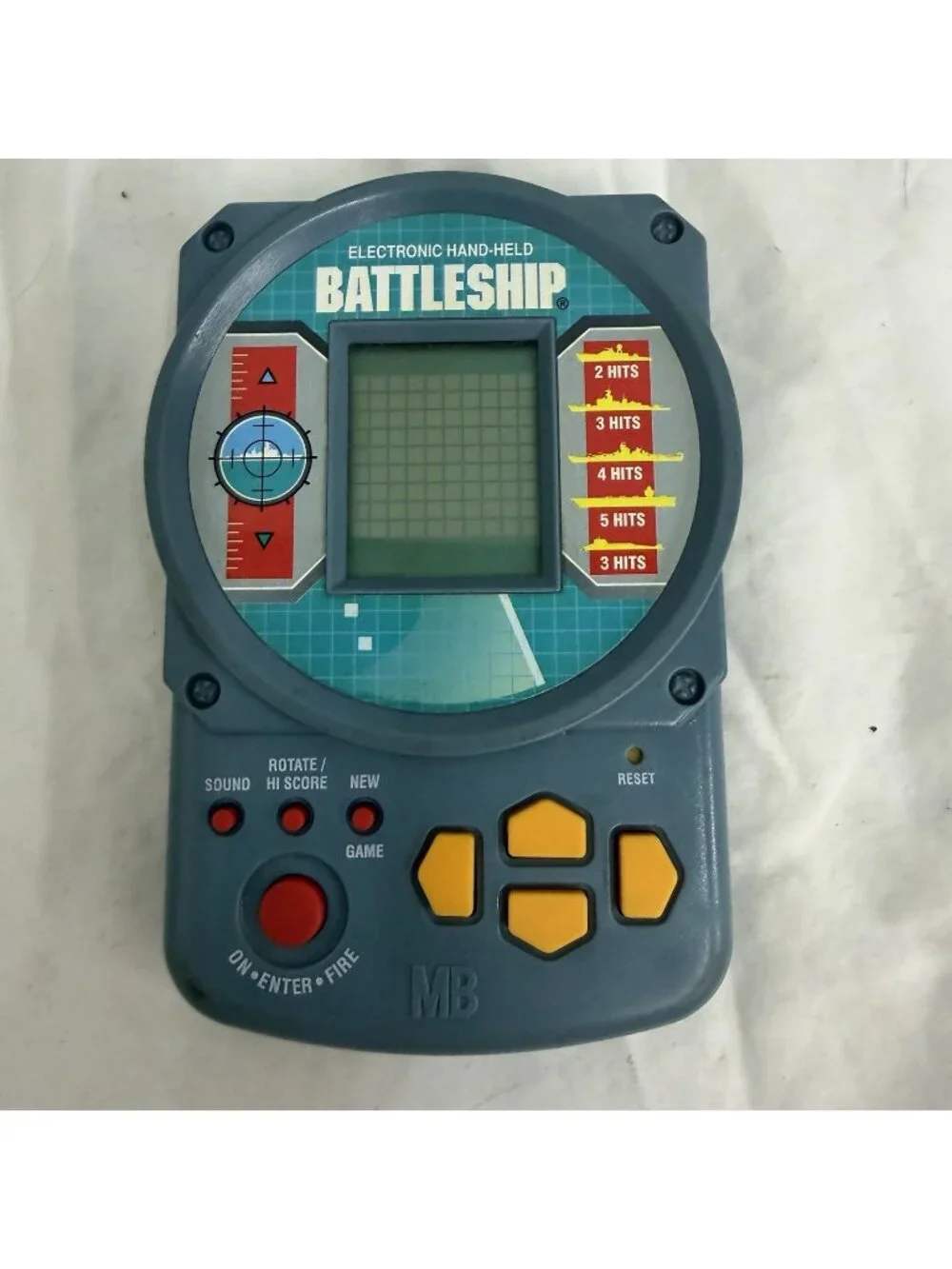 Milton Bradley Electronic Battleship Handheld Game 4633 Tested Working 1995 LCD